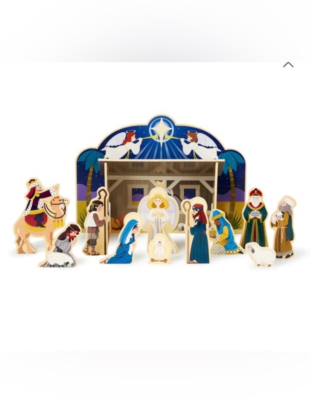 Melissa & Doug Wooden Christmas Nativity Set 16 Piece Child-Friendly Playset New